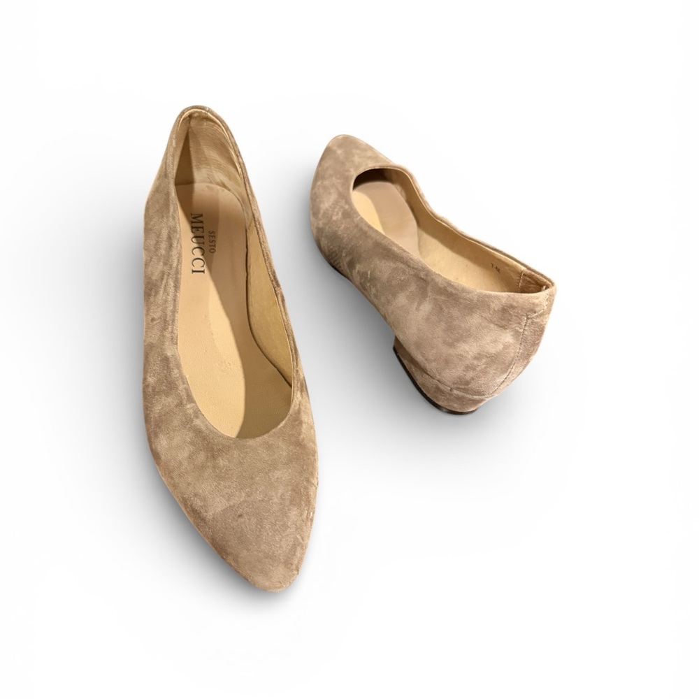 Sesto Meucci Beige Suede Loafers